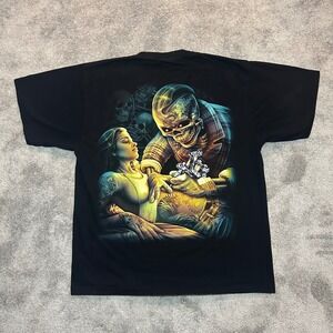 Jay's Rock T-Shirt Mens XXL Black Tattoo Artist Skeleton Skull Graphic Tee